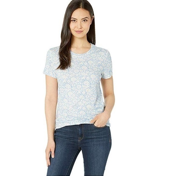 Lucky 🍀 Brand All Over Floral Cotton Tee Medium - Picture 1 of 8